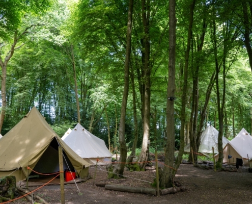 bell tents at rootd adventure park