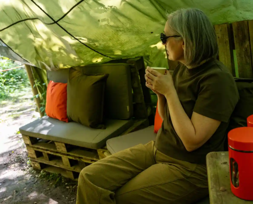 teacher inside cabin